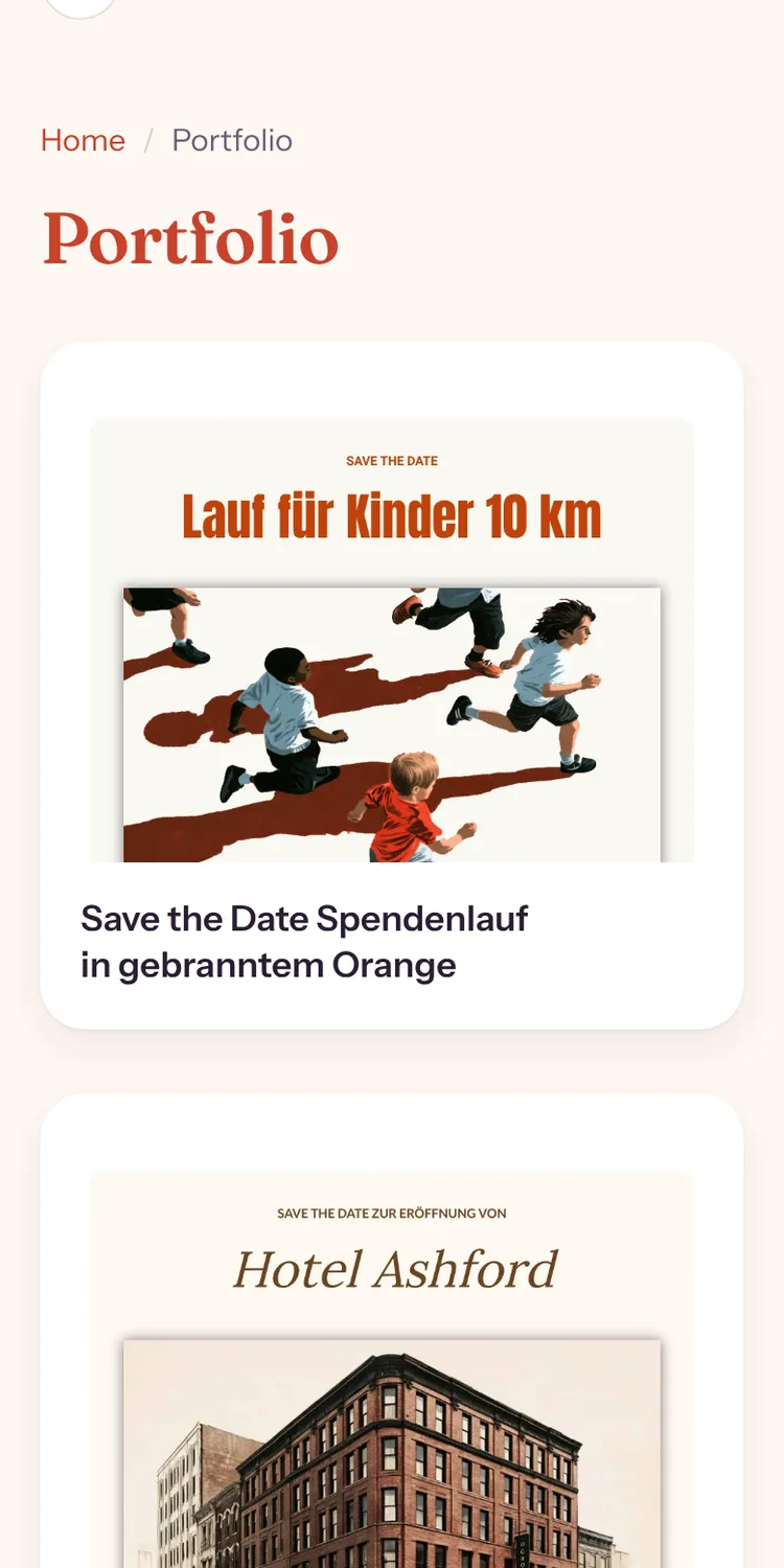 &Uuml;bersicht der Save-the-Date-Vorlagen auf freesavethedate.online