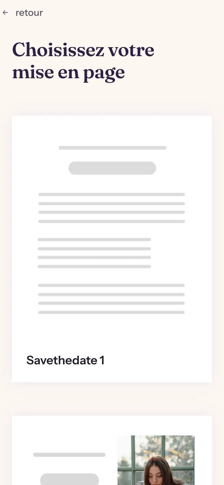 Choix entre trois mises en page&nbsp;: texte seul, photo &agrave; c&ocirc;t&eacute; du texte et grande photo
