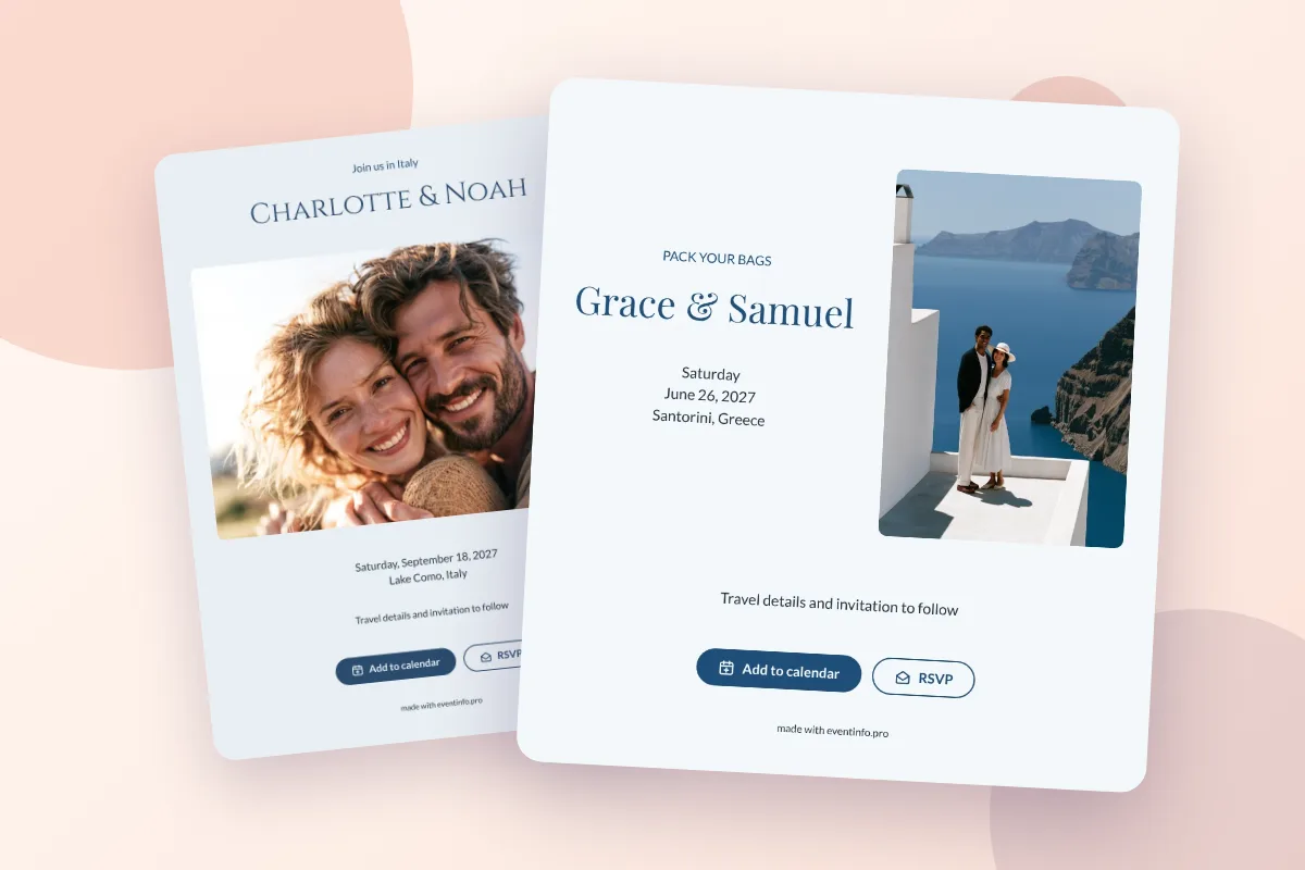 Destination wedding save the dates: timing, wording and what guests need to know