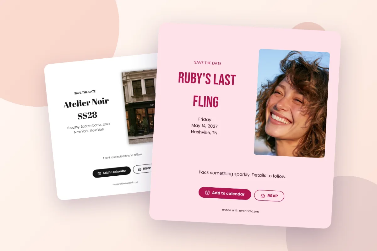 Save the Date per WhatsApp, E-Mail oder Social Media verschicken